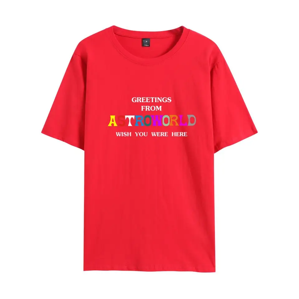 Men Red T-Shirt AST World Greetings Print