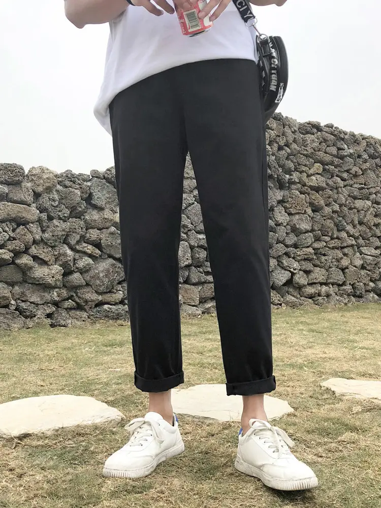 Summer Boys Khaki Loose Leg Pants Korean Fashion - Image 7