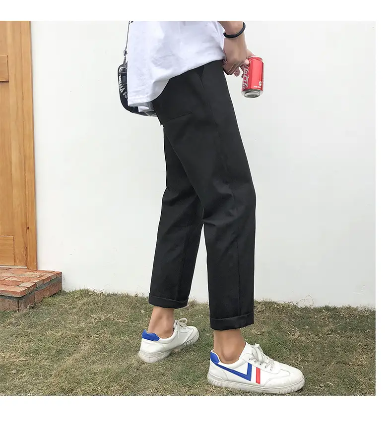 Summer Boys Khaki Loose Leg Pants Korean Fashion — feature 11