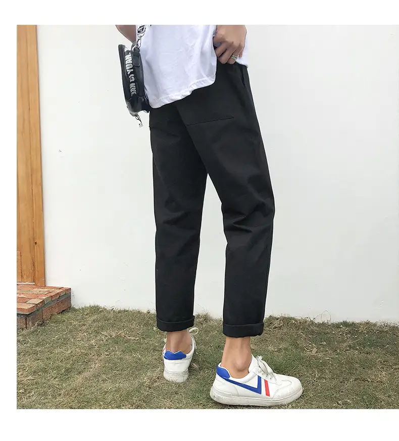 Summer Boys Khaki Loose Leg Pants Korean Fashion — feature 12