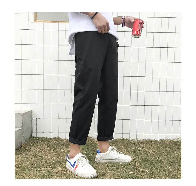 Summer Boys Khaki Loose Leg Pants Korean Fashion — feature 13