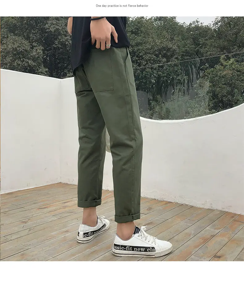 Summer Boys Khaki Loose Leg Pants Korean Fashion — feature 16