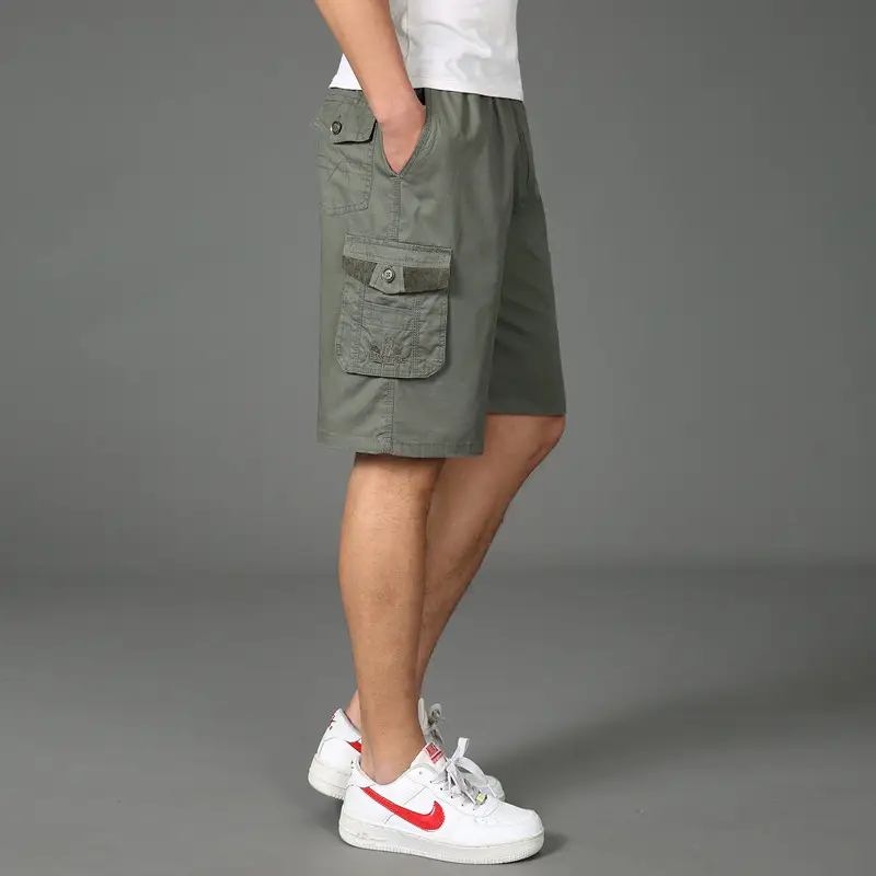 Men Pure Cotton Casual Shorts Large with Multiple Pockets - Image 7