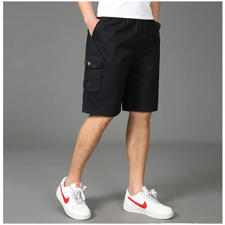 Men Pure Cotton Casual Shorts Large with Multiple Pockets — feature 7