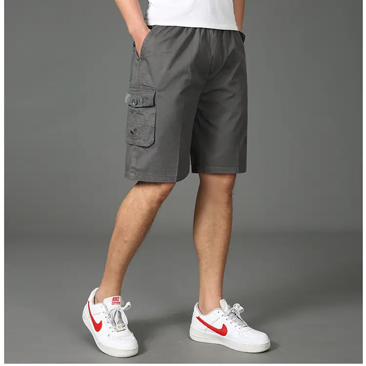 Men Pure Cotton Casual Shorts Large with Multiple Pockets — feature 9