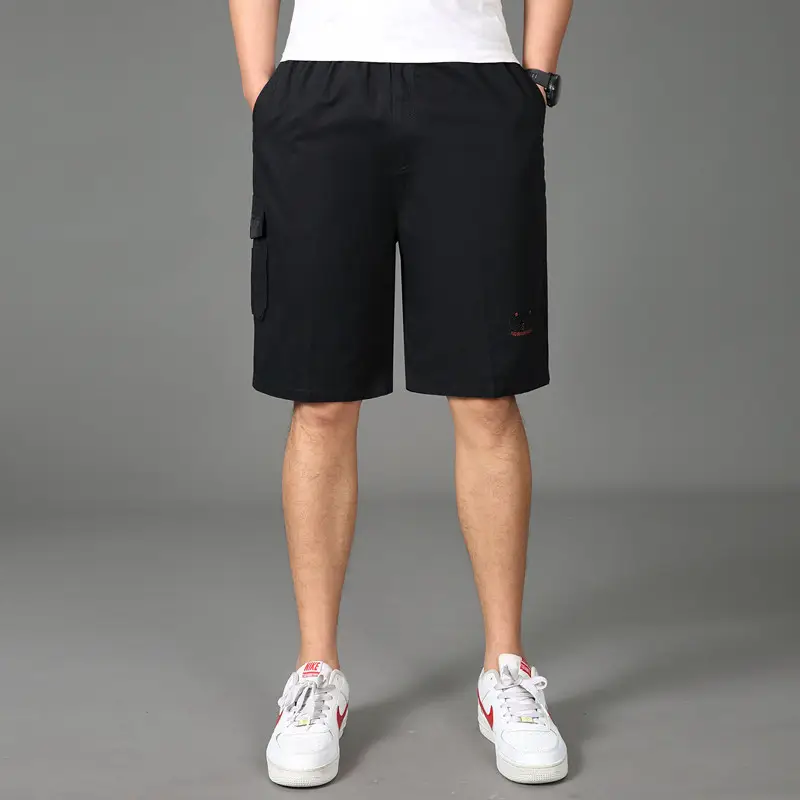 Men Pure Cotton Casual Shorts Large with Multiple Pockets - Image 3