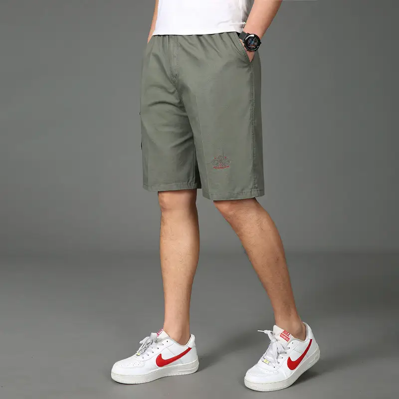 Men Pure Cotton Casual Shorts Large with Multiple Pockets - Image 4
