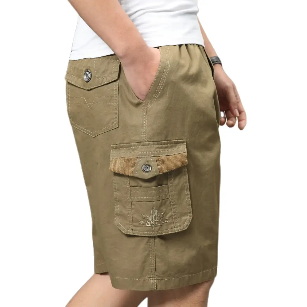 New Summer Cotton Men's Cargo Shorts Plus Size