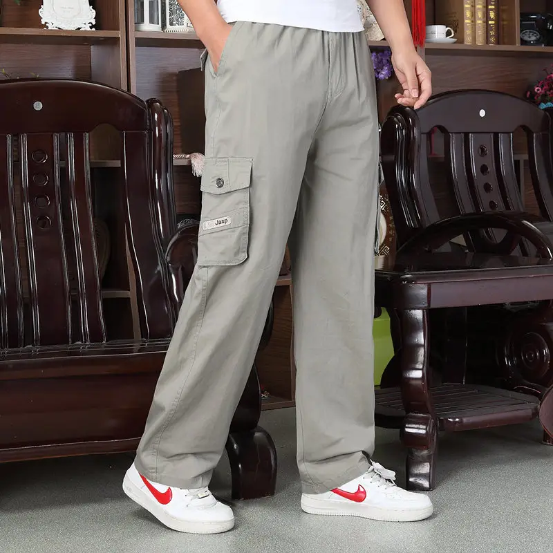 Men's Plus Size Cotton Sweatpants Casual Loose Cargo - Image 7