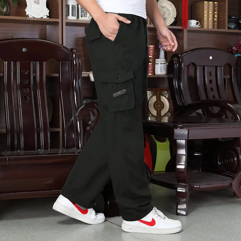 Men's Plus Size Cotton Sweatpants Casual Loose Cargo - Image 2
