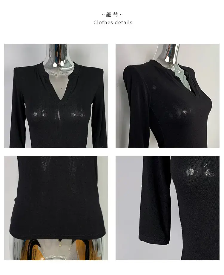 White Slim Fit Half Open Collar T-Shirt for Women — feature 4