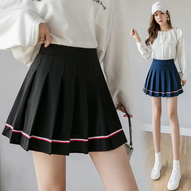 Women Pleated Skirt with Colorful Stripes 2026 - Image 7