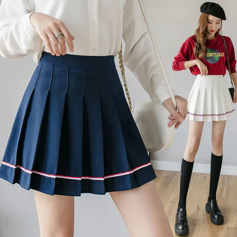 Women Pleated Skirt with Colorful Stripes 2026 - Image 8