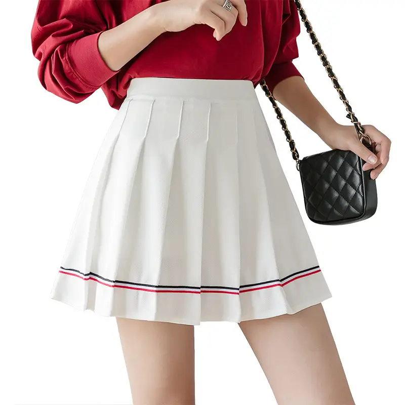 Women Pleated Skirt with Colorful Stripes 2026 - Image 9