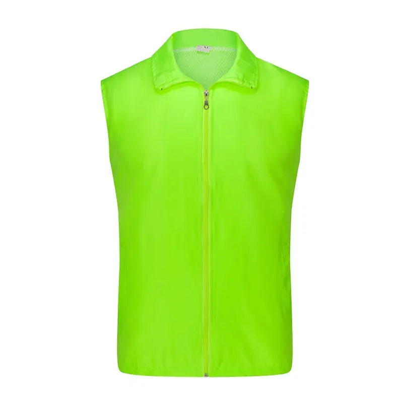 Blue Full Zip Vest for Men - Image 12