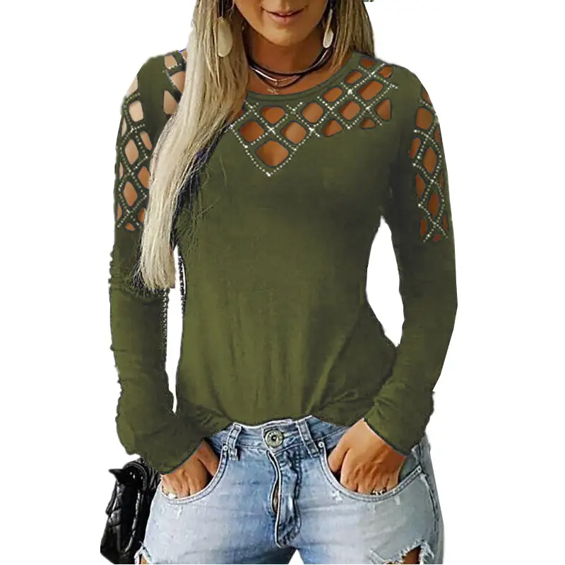 Purple Crossback Long Sleeve Women's T-Shirt - Image 6