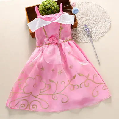 Purple Princess Girls Dress with Gold Embroidery - Image 6