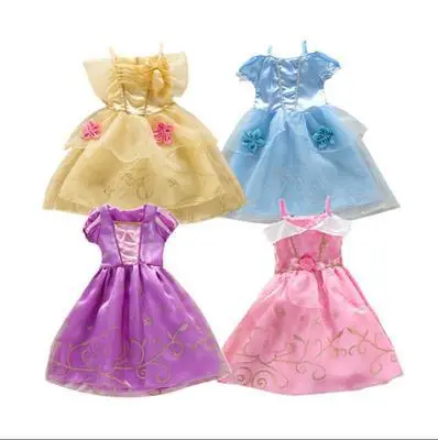 Purple Princess Girls Dress with Gold Embroidery - Image 9