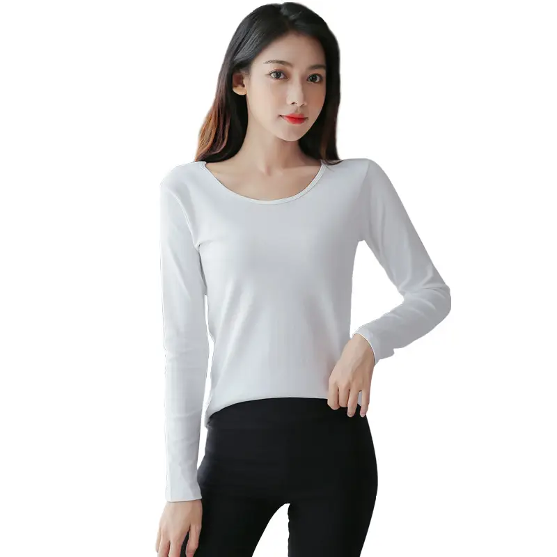 Purple Women's Turtleneck T-Shirt Modal Long Sleeve - Image 113