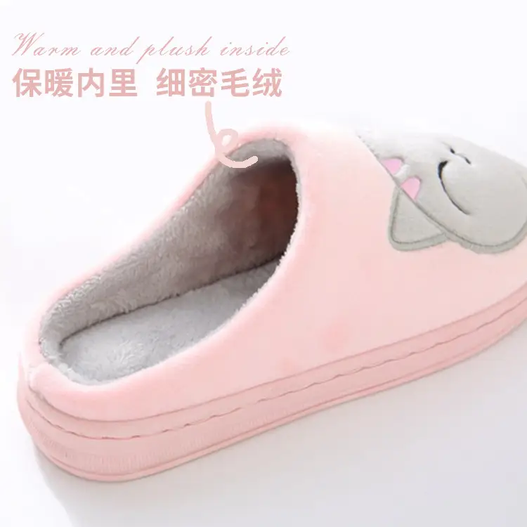 Factory Direct Delivery Winter Cartoon Couple Slippers Home Plush Slippers Women's Warm Cotton Slippers Cute Animal Indoor Slippers - Image 6
