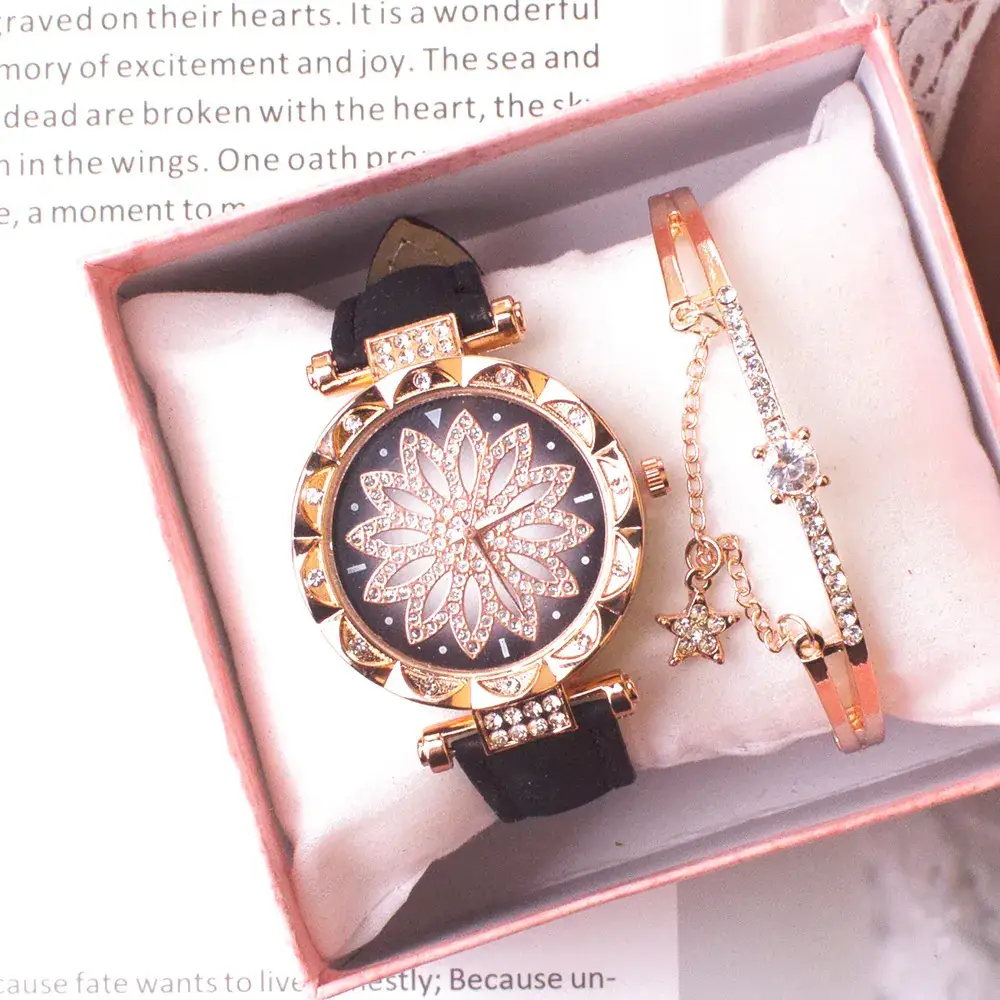 Women's Pink Butterfly Watch Set with Bracelet - Image 4