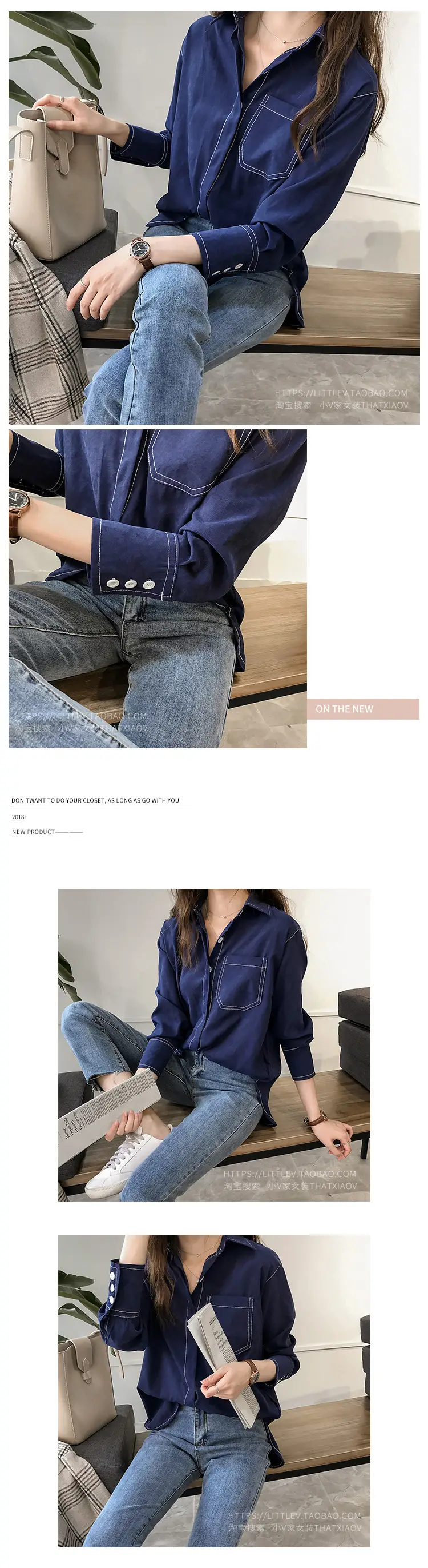 Women Long Sleeve Shirt Pure Color Winter Style — feature 18