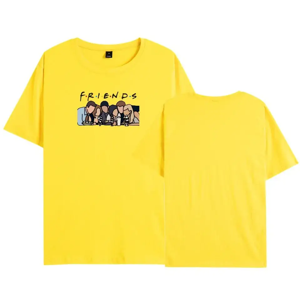 Yellow Printed T-Shirt Friends Band Design - Image 34
