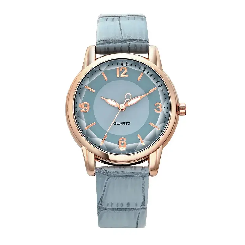 Rose Gold Quartz Women's Watch with Light Gray Dial - Image 2