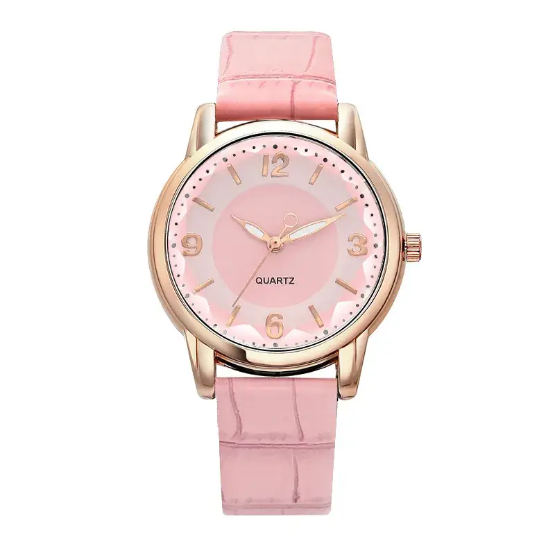 Rose Gold Quartz Women's Watch with Light Gray Dial - Image 4