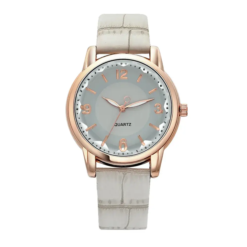 Rose Gold Quartz Women's Watch with Light Gray Dial - Image 7