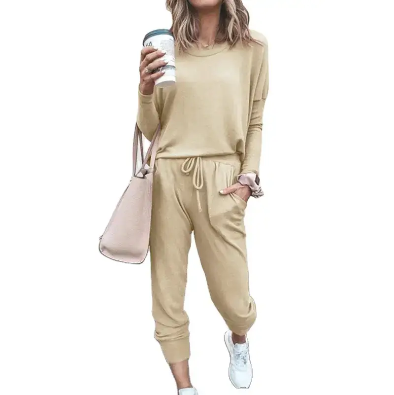 Blue Round Neck T-Shirt & Casual Trousers Set