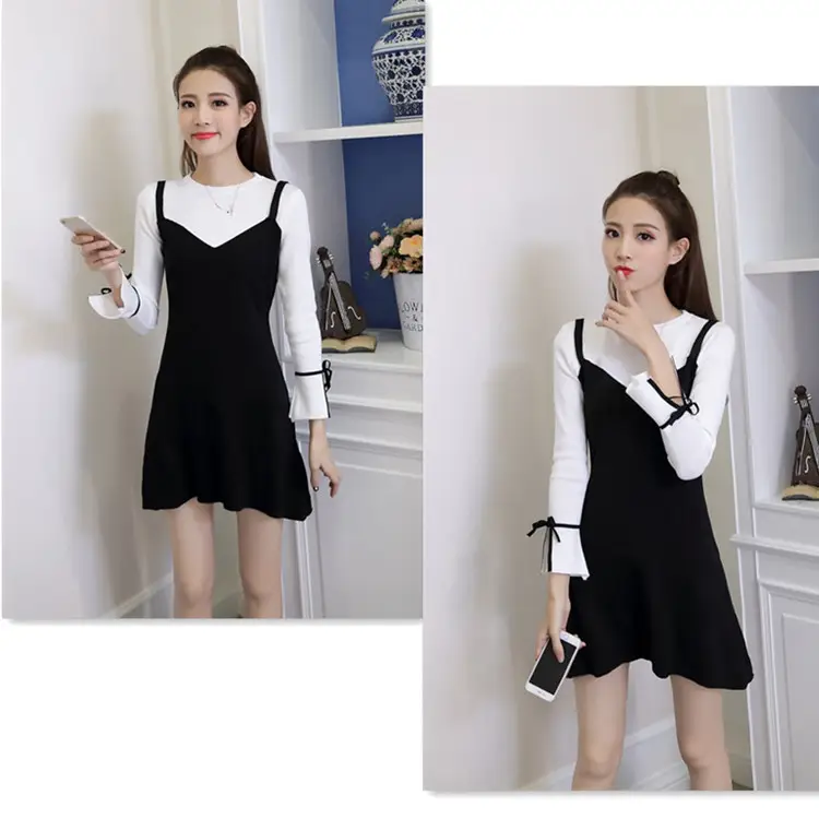 Black Slim Fit A-Line Dress for Women Autumn 2023 — feature 10