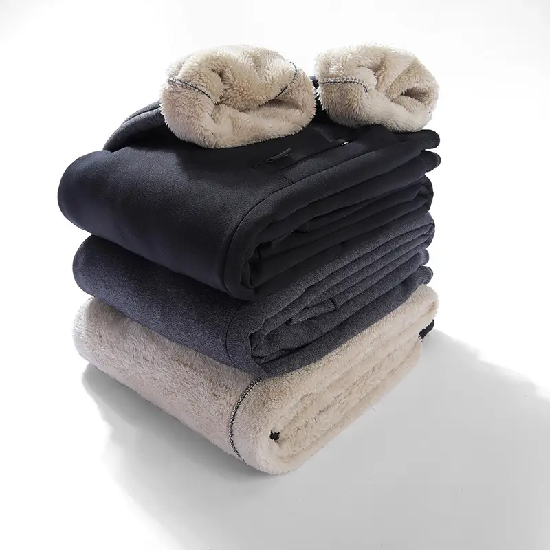 Winter Men's Grey Fleece Lined Sweatpants Small
