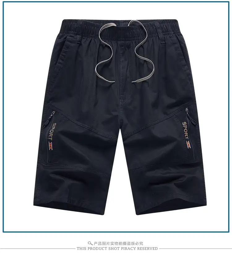 Men's Olive Green Multi-Pocket Shorts Summer Work Pants — feature 17