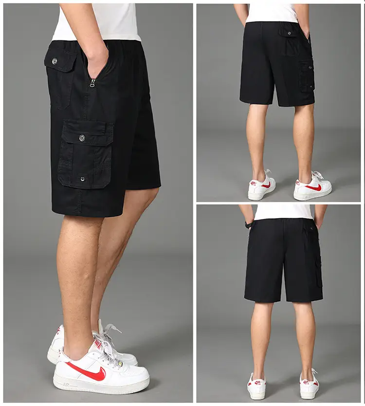 Men's High Waist Cotton Cargo Shorts Medium to XL — feature 12