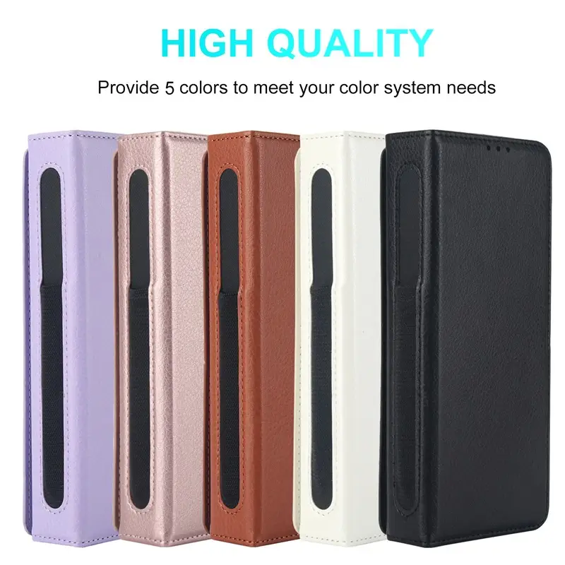 Samsung Z Fold7 Leather Multi-Function Case with Pen Slot