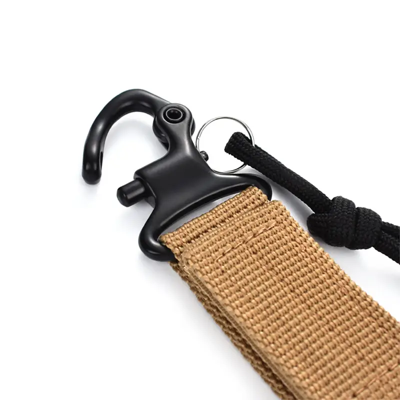 Black Tactical Carabiner Hook for Keychain & Belt