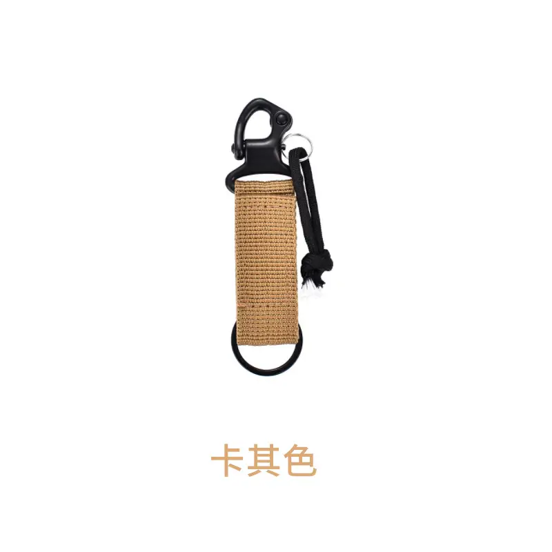 Black Tactical Carabiner Hook for Keychain & Belt