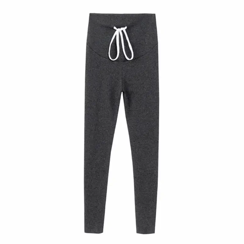 Maternity Leggings Ribbed Spring Fall Thin - Image 17