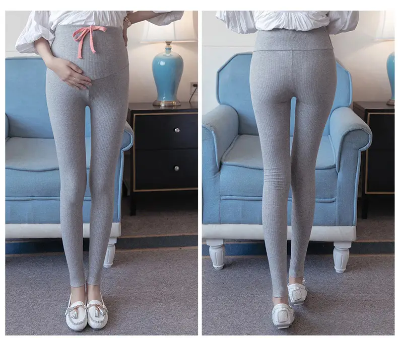 Maternity Leggings Ribbed Spring Fall Thin — feature 20
