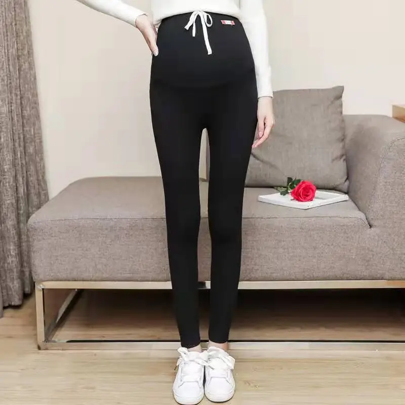 Maternity Leggings Ribbed Spring Fall Thin - Image 10