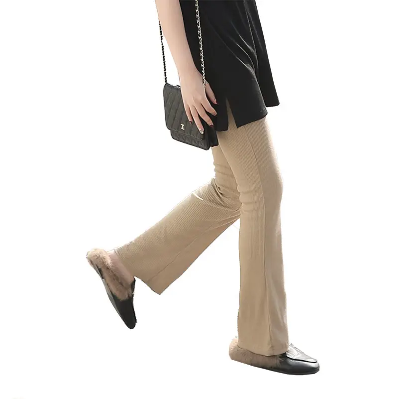 Japanese Rib Split Leggings Casual Summer Loose Trousers - Image 16
