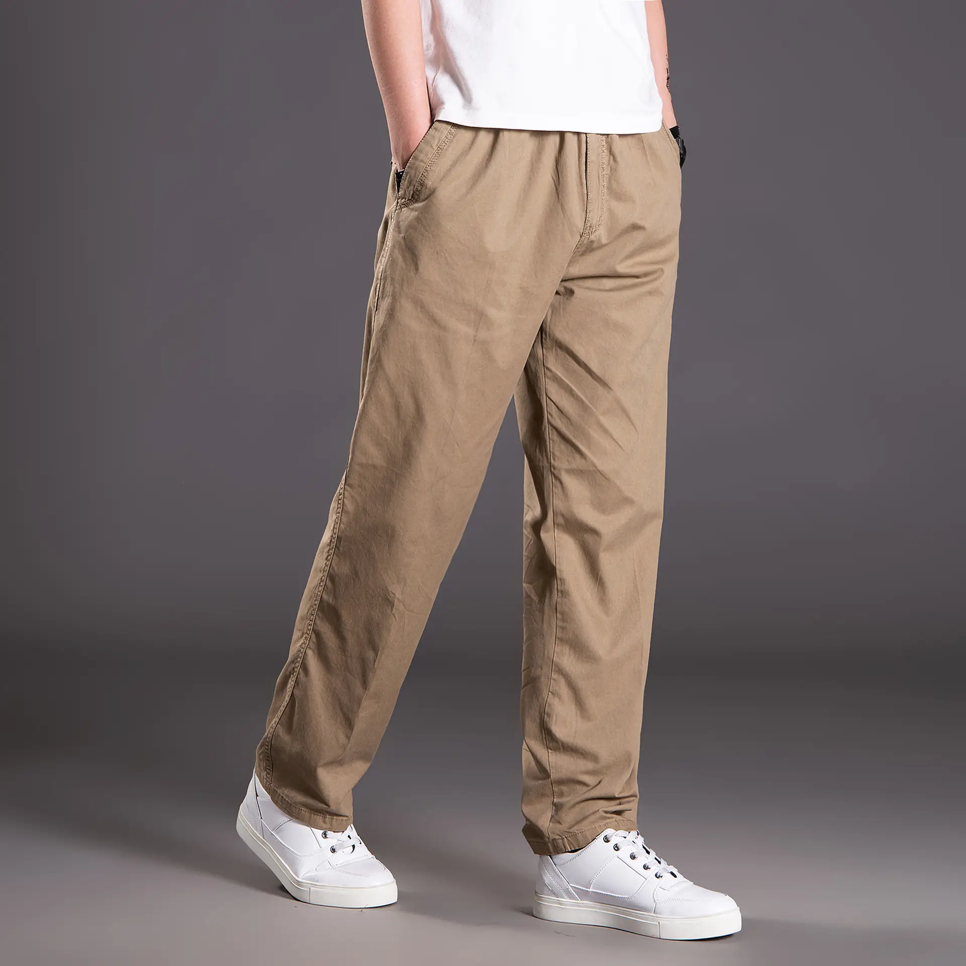 Men's Grey Thin Casual Pants 2023 Spring Summer - Image 9