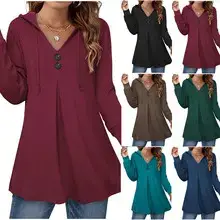 Women's Black V Neck Strap Top T-Shirt 2024 — feature 7