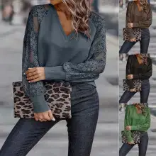 Women's Black V Neck Strap Top T-Shirt 2024 — feature 9