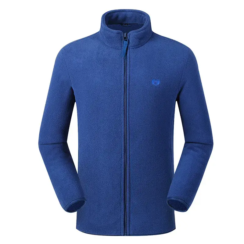 Men's Maroon Fleece Collar Jacket with Zip Front - Image 9