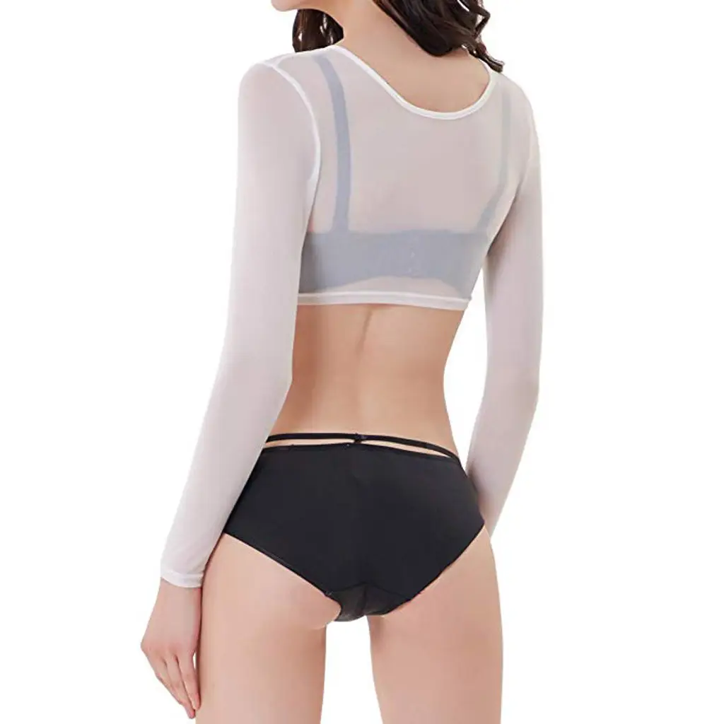 2021 Lace Long Sleeve V-Neck Top - Image 6