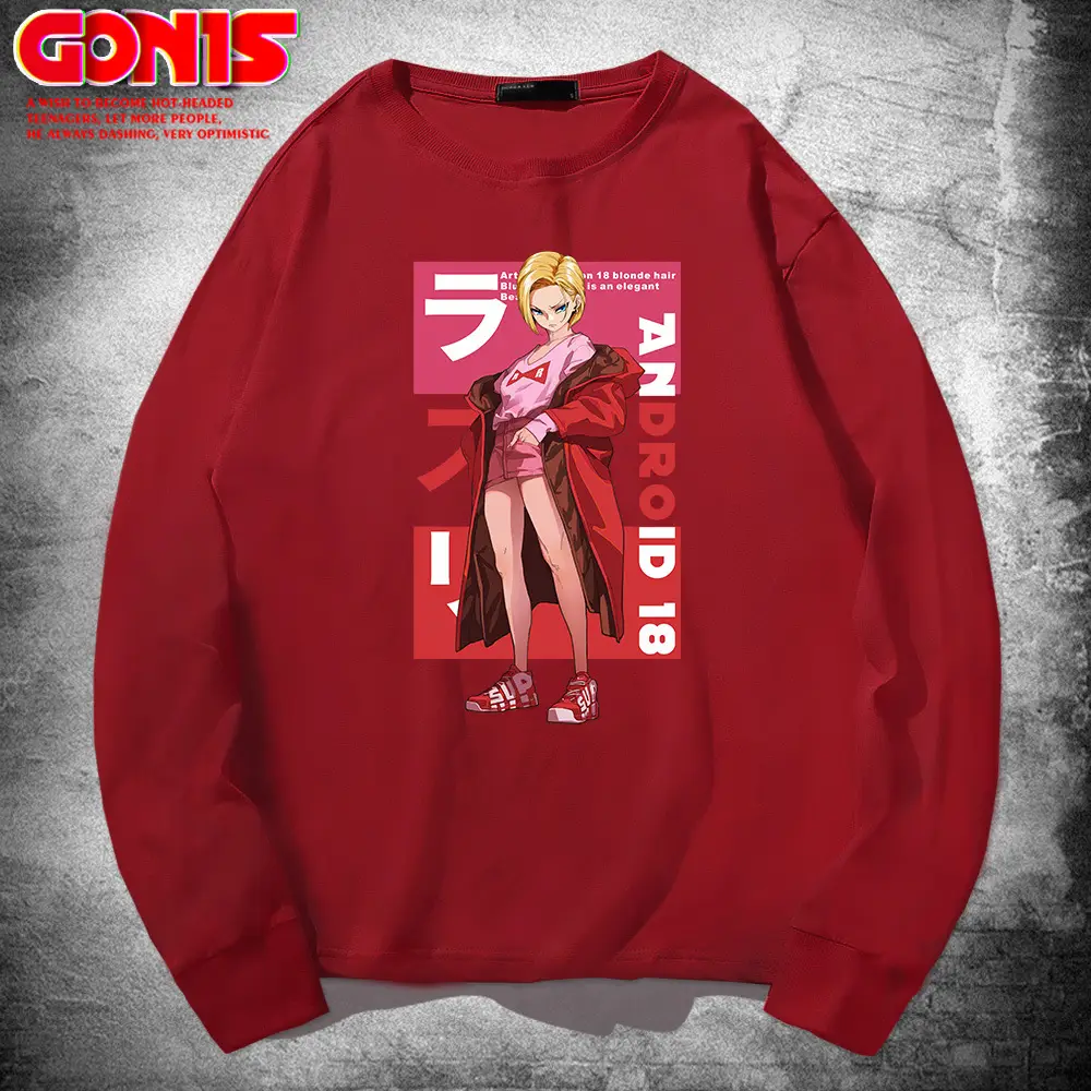 Men's Red Dragon Ball Long Sleeve Sweatshirt