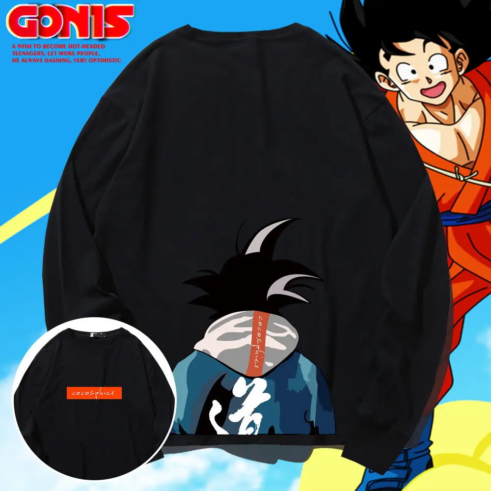 Men Long Sleeve T-Shirt Dragon Ball Graphic Yellow Cotton - Image 10