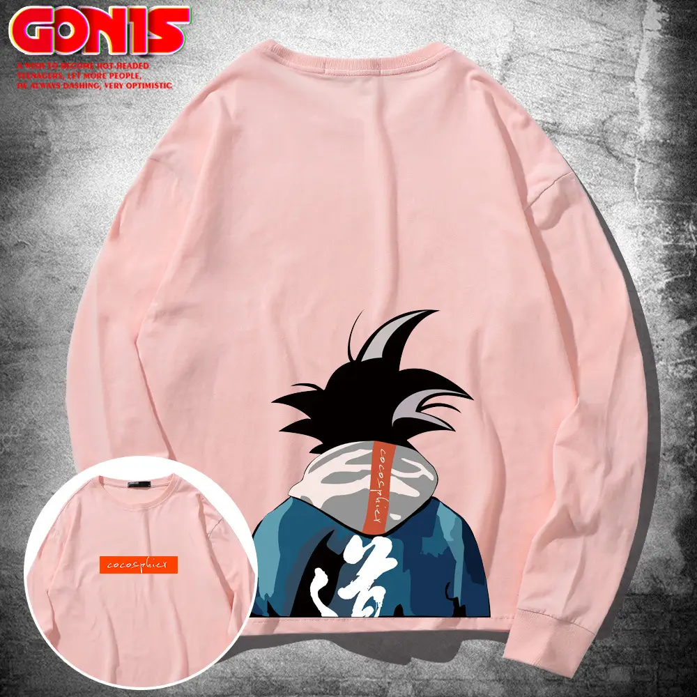Men Long Sleeve T-Shirt Dragon Ball Graphic Yellow Cotton - Image 8